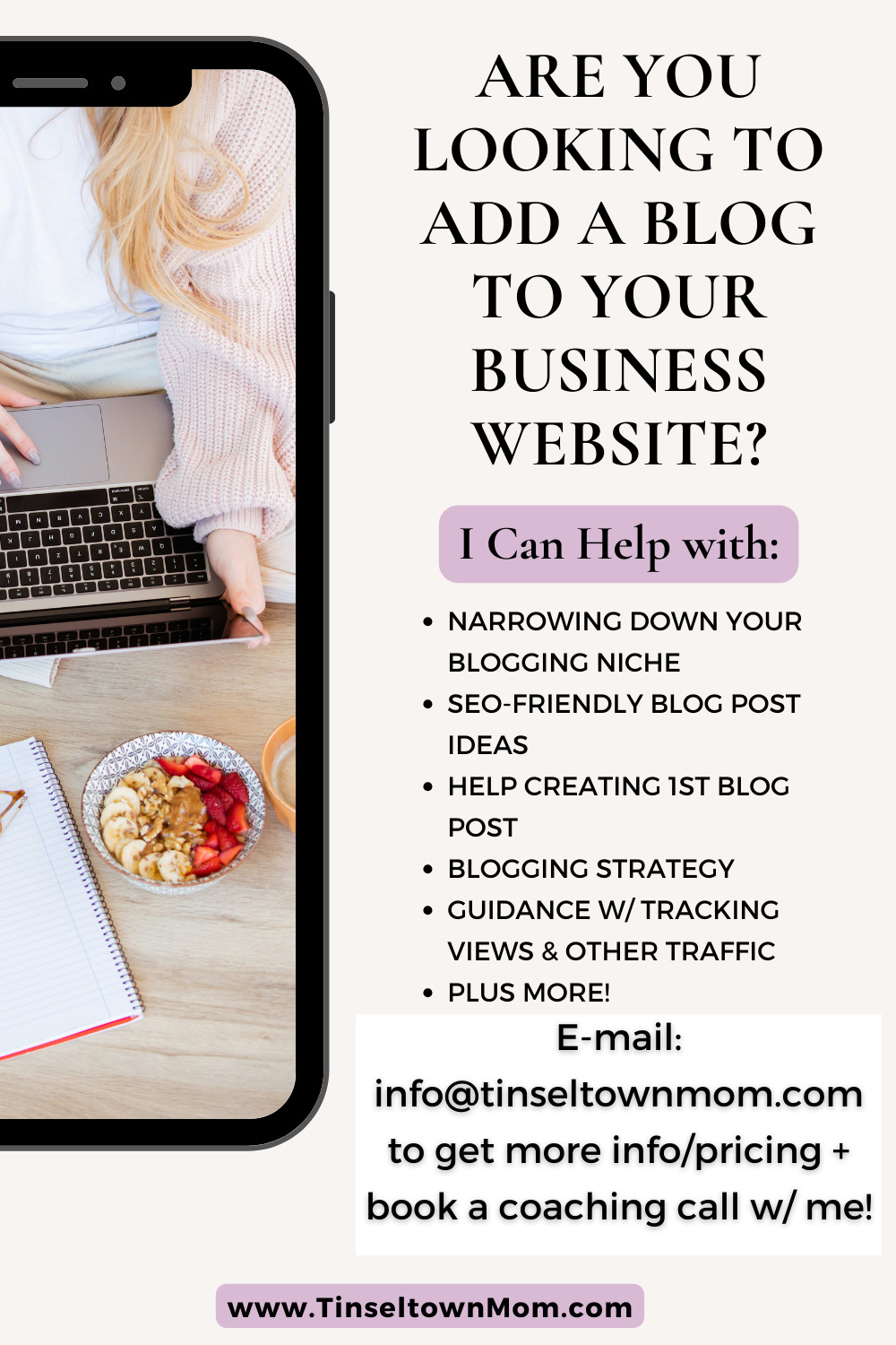 Add a Blog to Your Business Website! Book A Coaching Call with Me to Assist